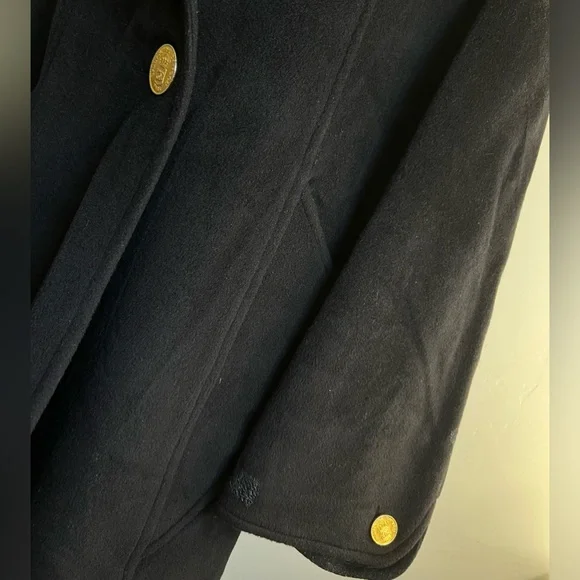 CHANEL Boutique 1988 Black Wool Coat